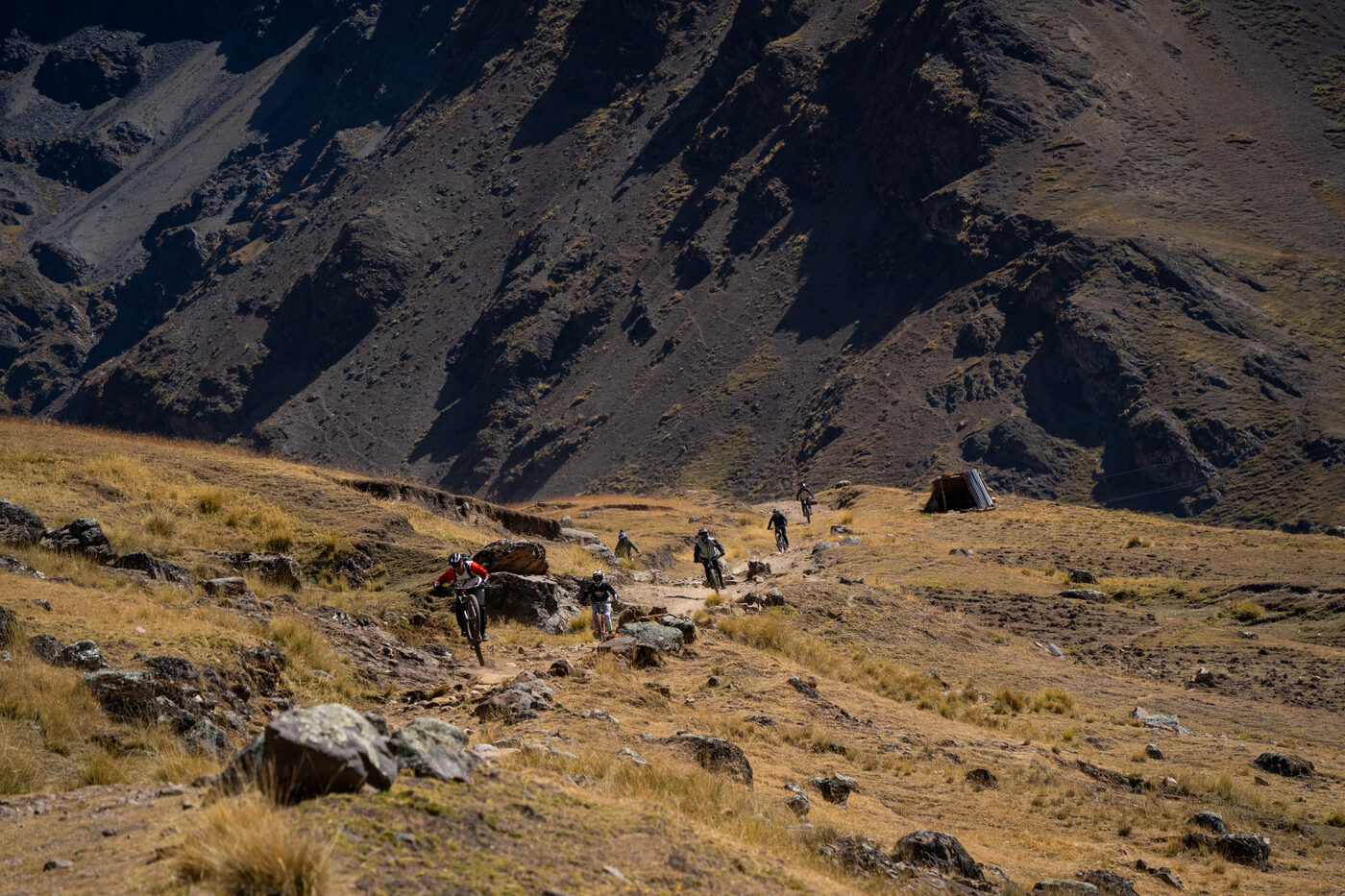 High alpine pass above the valley